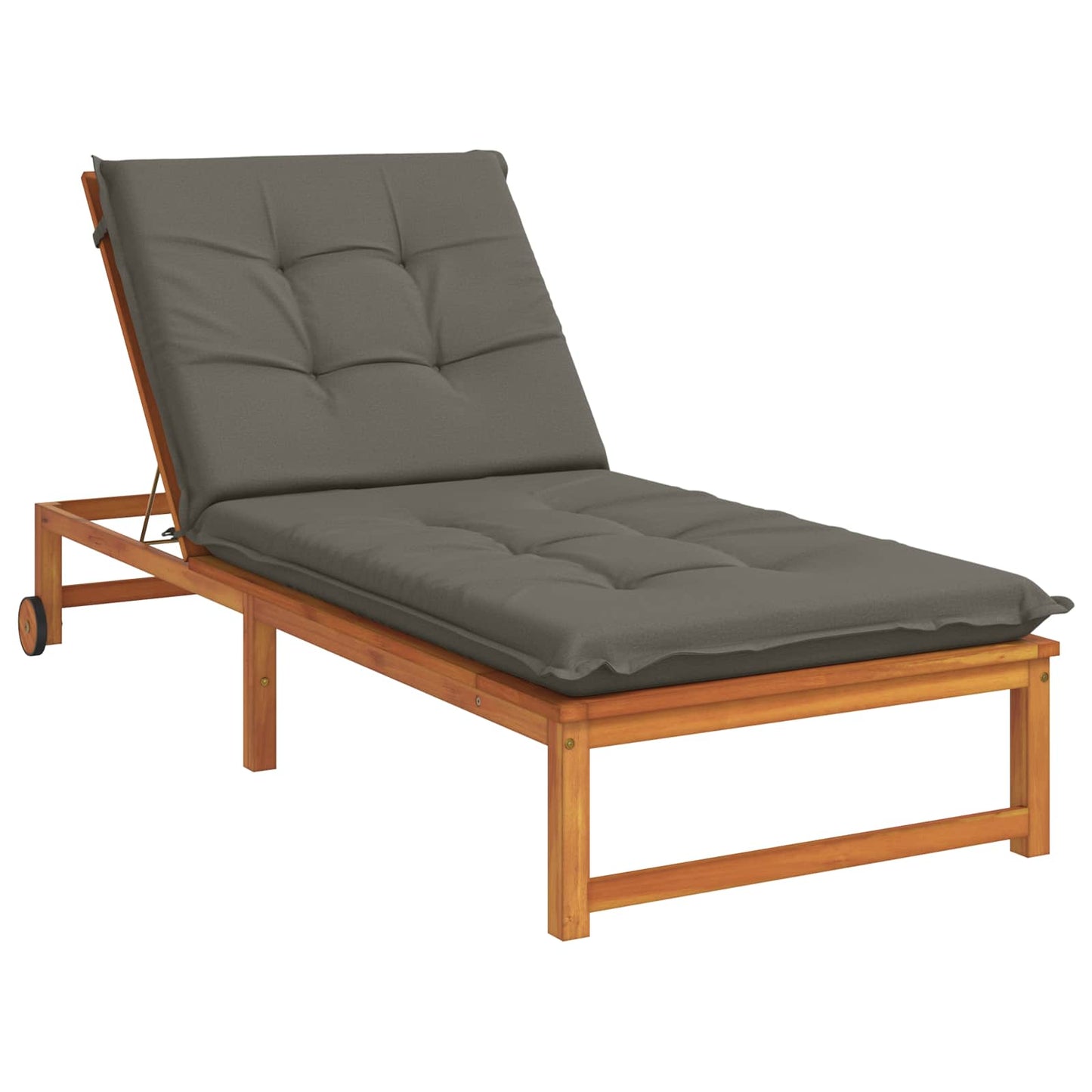 Sunlounger Cushion GEMERT 100% Polyester Grey 190 x 80 x 9 cm