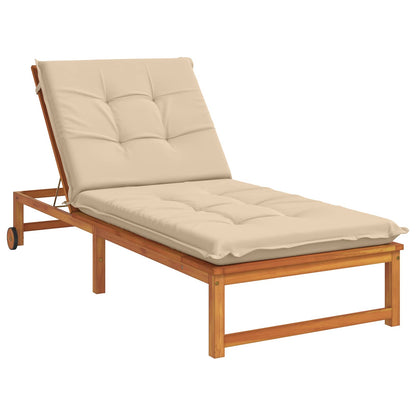 Sunlounger Cushion GEMERT 100% Polyester Cream 190 x 80 x 9 cm