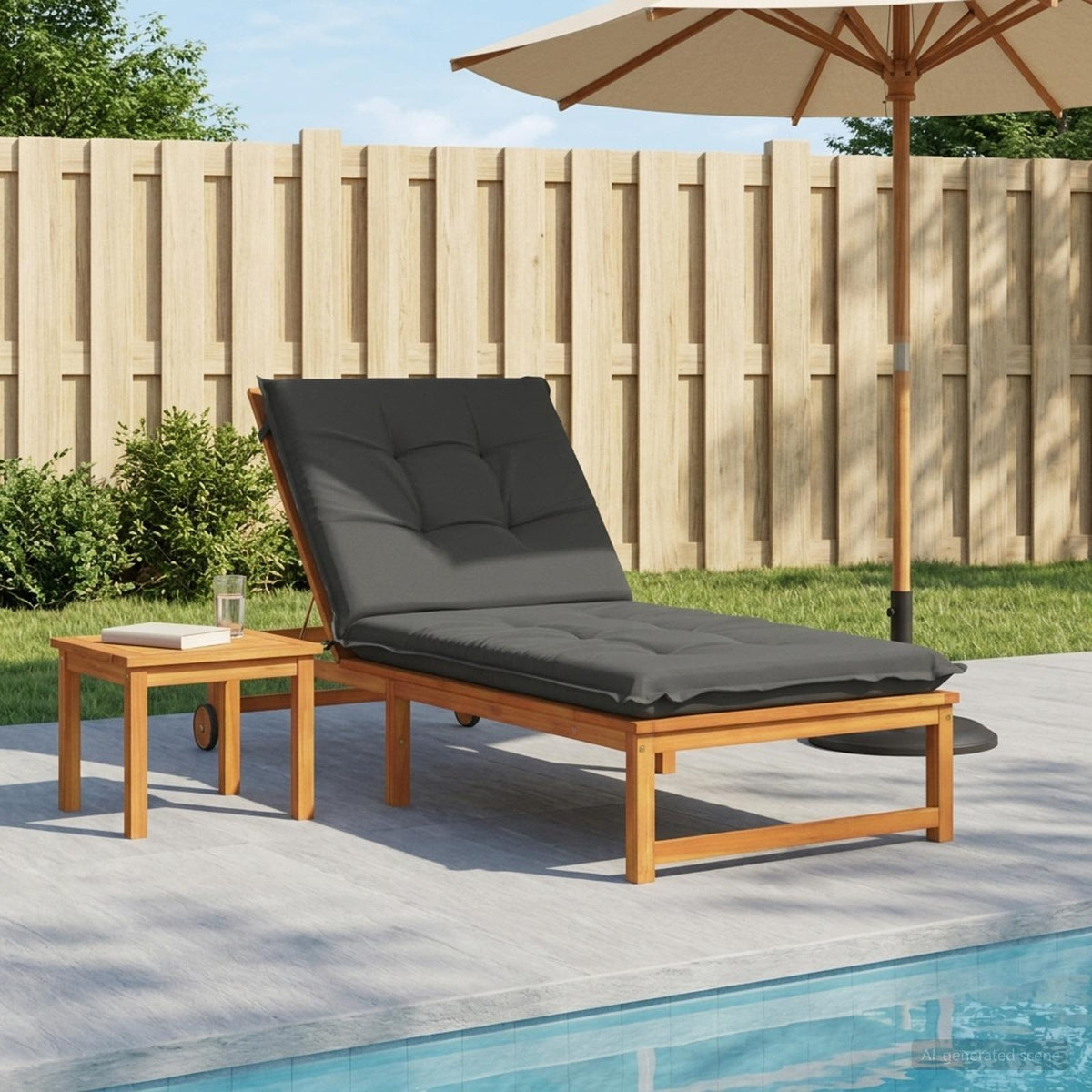 Sunlounger Cushion GEMERT 100% Polyester Anthracite