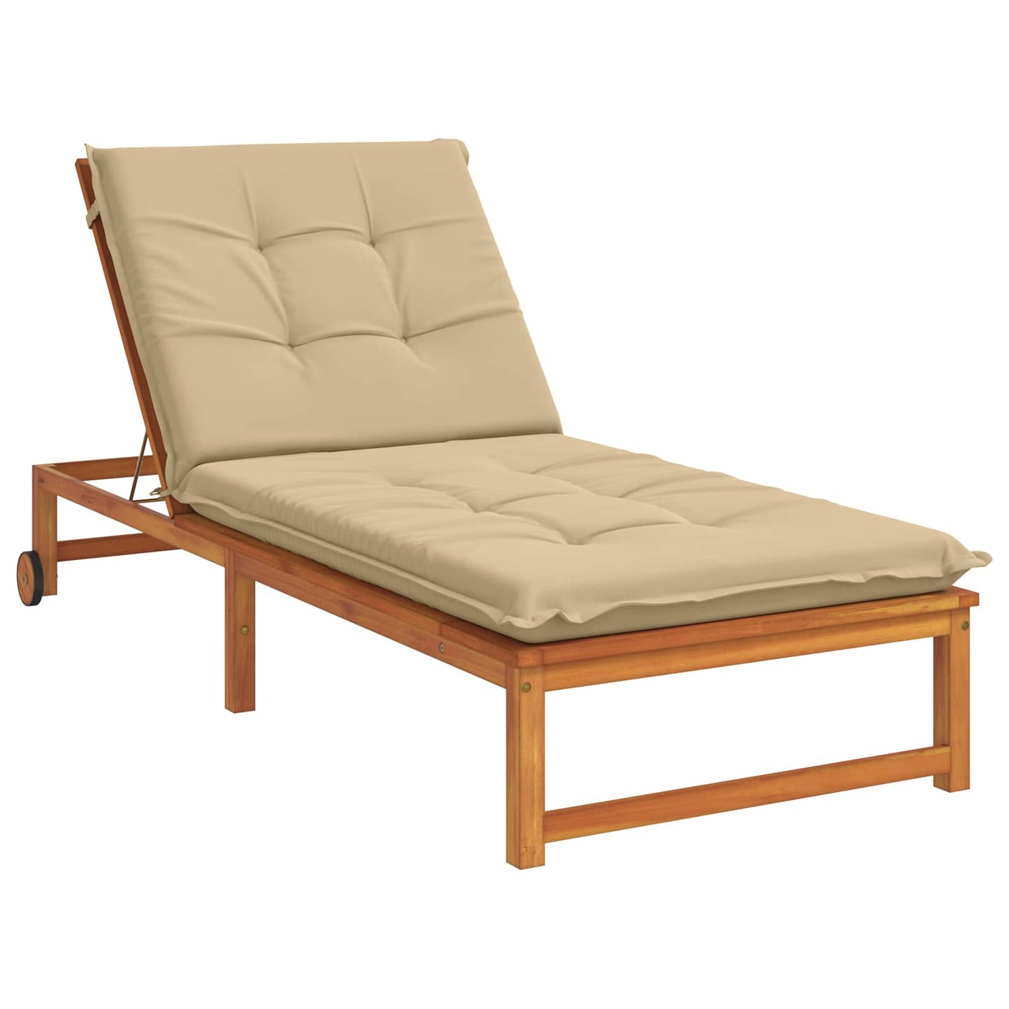 Sunlounger Cushion GEMERT 100% Polyester Beige 190 x 80 x 9 cm
