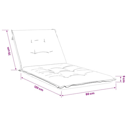 Sunlounger Cushion GEMERT 100% Polyester Beige 190 x 80 x 9 cm