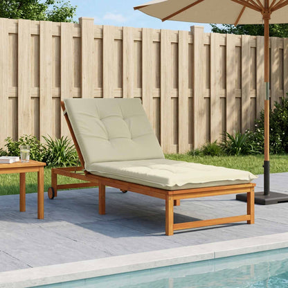 Sunlounger Cushion GEMERT 100% Polyester Cream 190 x 70 x 9 cm