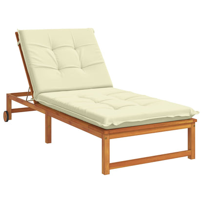 Sunlounger Cushion GEMERT 100% Polyester Cream 190 x 80 x 9 cm