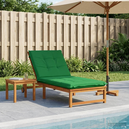 Sunlounger Cushion GEMERT 100% Polyester Green 190 x 80 x 9 cm