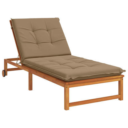 Sunlounger Cushion GEMERT 100% Polyester Taupe 190 x 80 x 9 cm