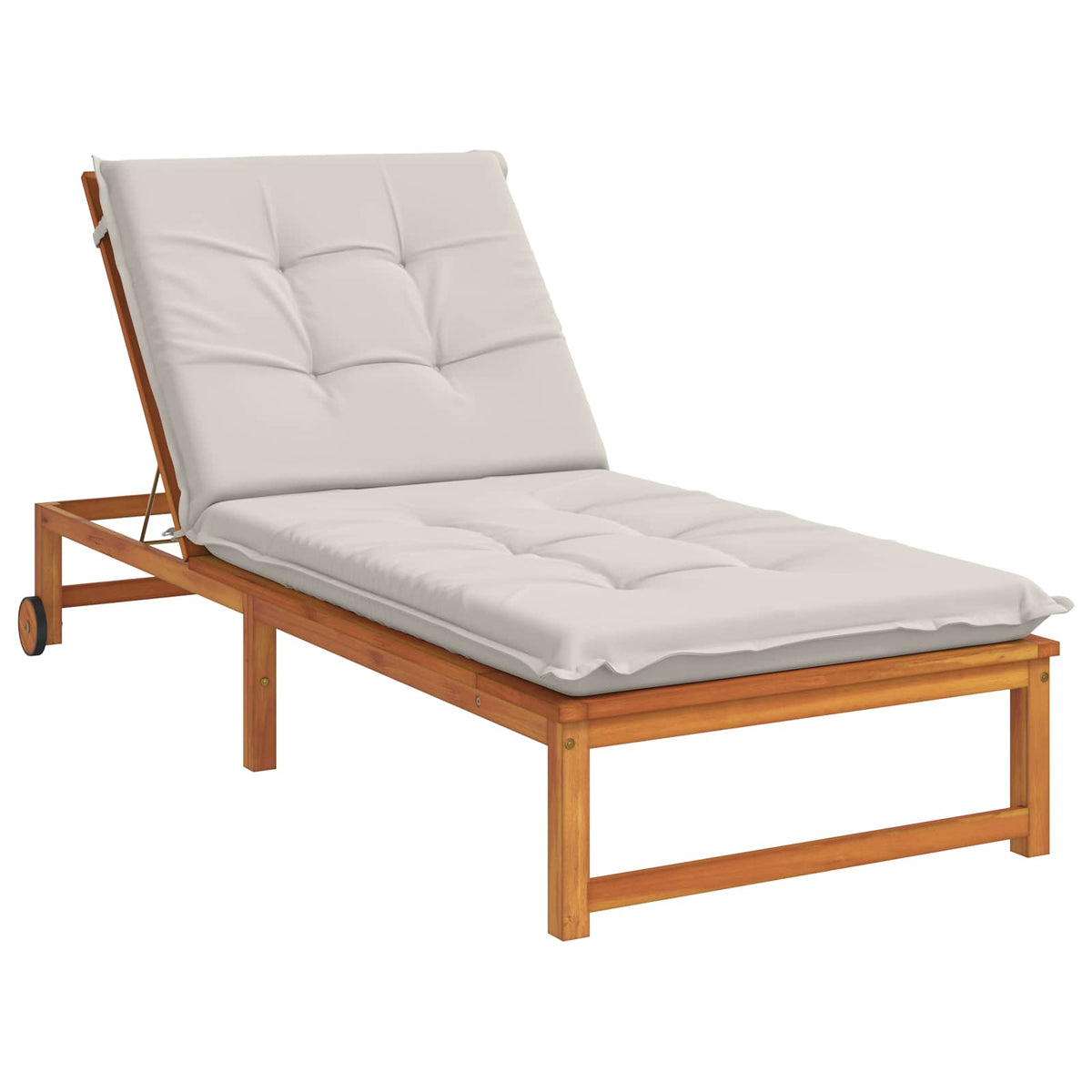Sunlounger Cushion GEMERT 100% Polyester White 190 x 90 x 9 cm