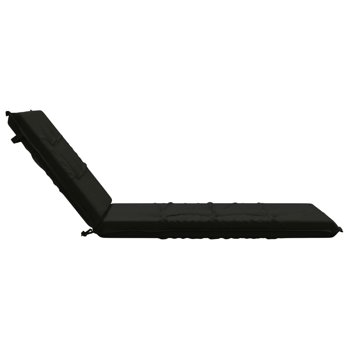 Sunlounger Cushion GEMERT 100% Polyester Black 190 x 90 x 9 cm