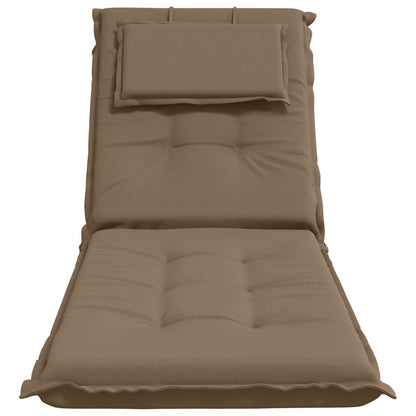 Sunlounger Cushion GEMERT 100% Polyester Taupe 190 x 50 x 9 cm