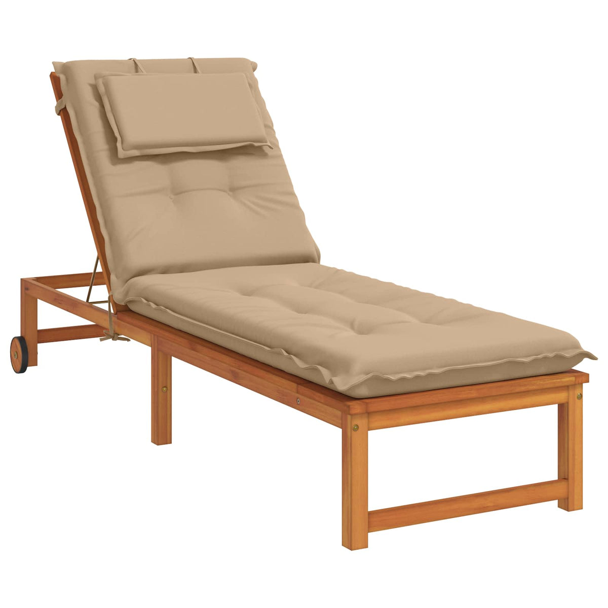 Sunlounger Cushion GEMERT 100% Polyester Sand 190 x 50 x 9 cm