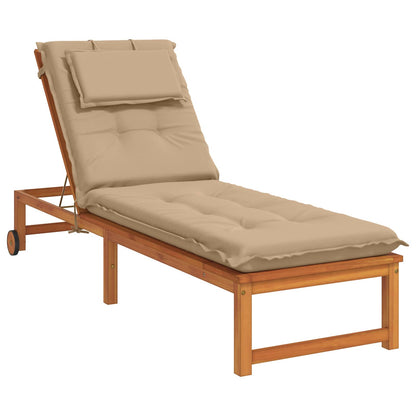 Sunlounger Cushion GEMERT 100% Polyester Sand 190 x 50 x 9 cm