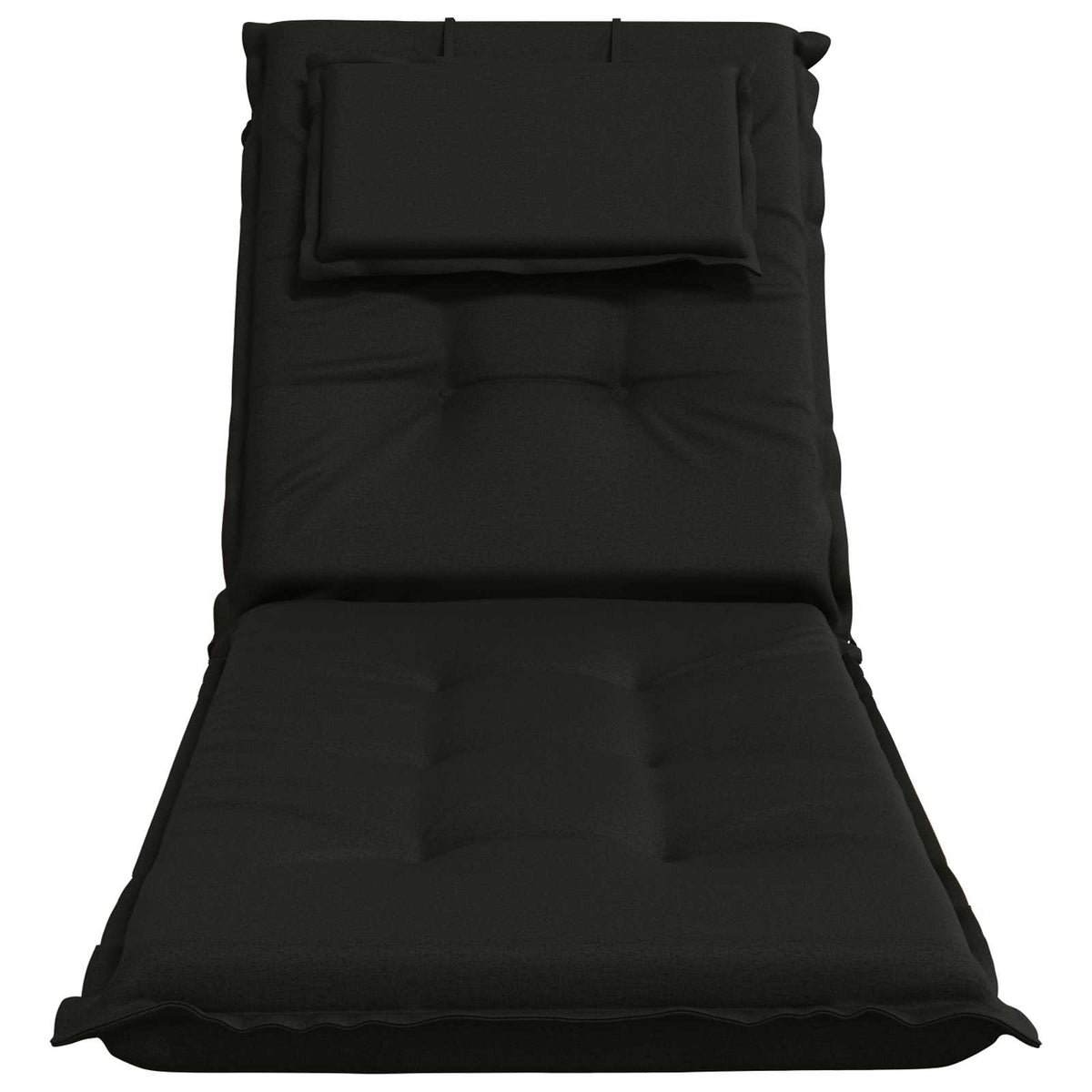Sunlounger Cushion GEMERT 100% Polyester Black 190 x 50 x 9 cm