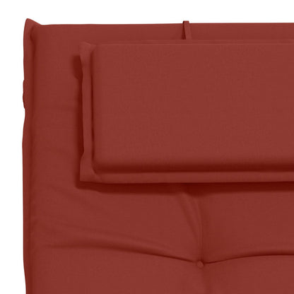 Sunlounger Cushion GEMERT 100% Polyester Red 190 x 50 x 9 cm