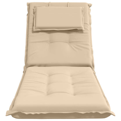 Sunlounger Cushion GEMERT 100% Polyester Cream 190 x 50 x 9 cm