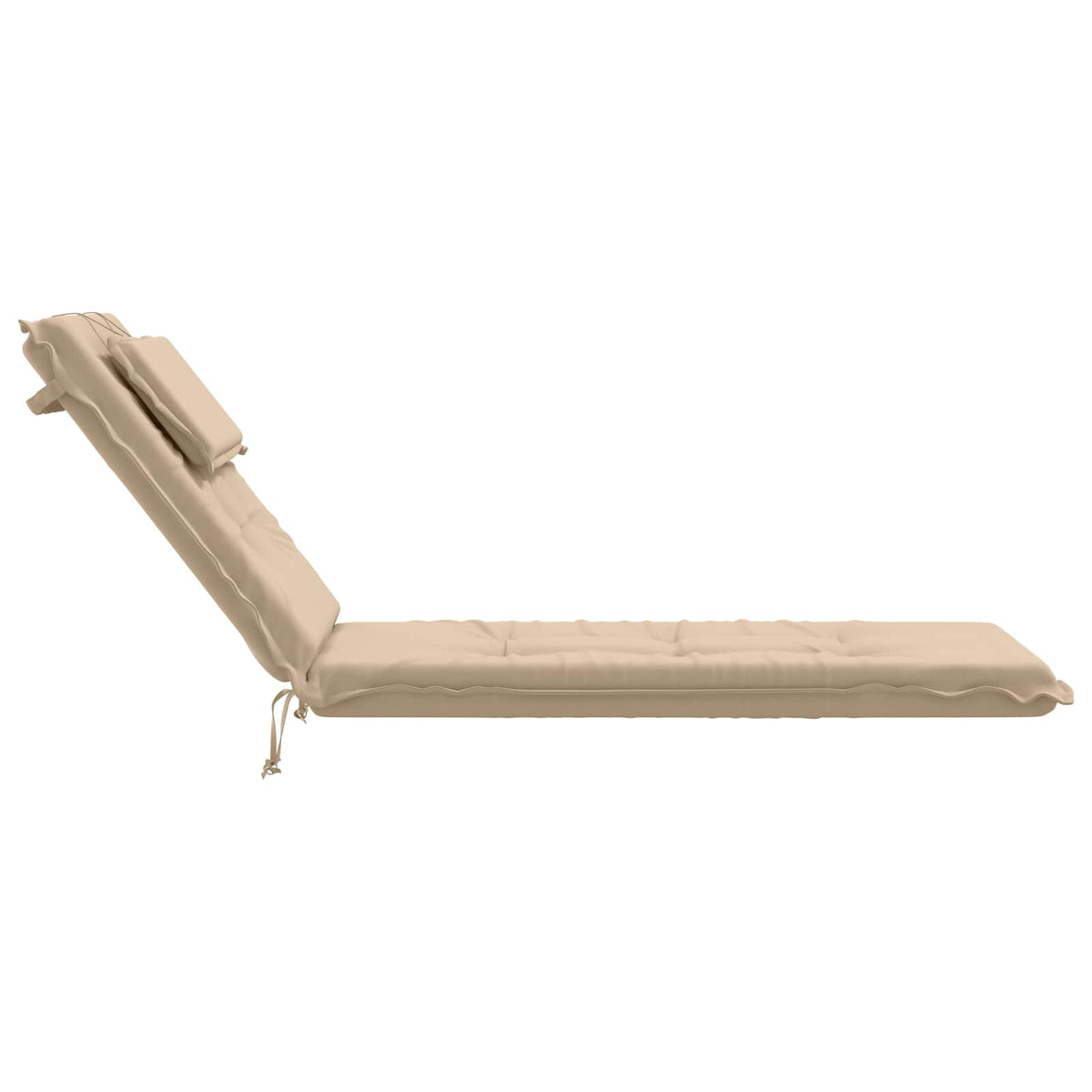 Sunlounger Cushion GEMERT 100% Polyester Cream 190 x 50 x 9 cm