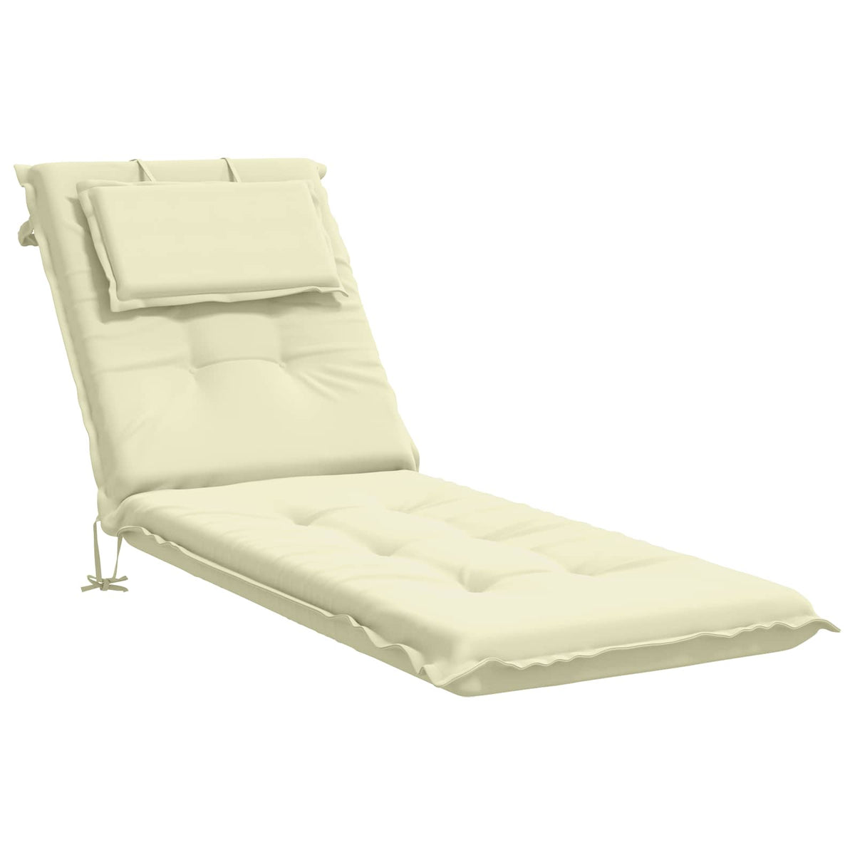 Sunlounger Cushion GEMERT 100% Polyester Cream 190 x 50 x 9 cm