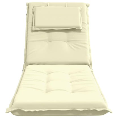 Sunlounger Cushion GEMERT 100% Polyester Cream 190 x 50 x 9 cm
