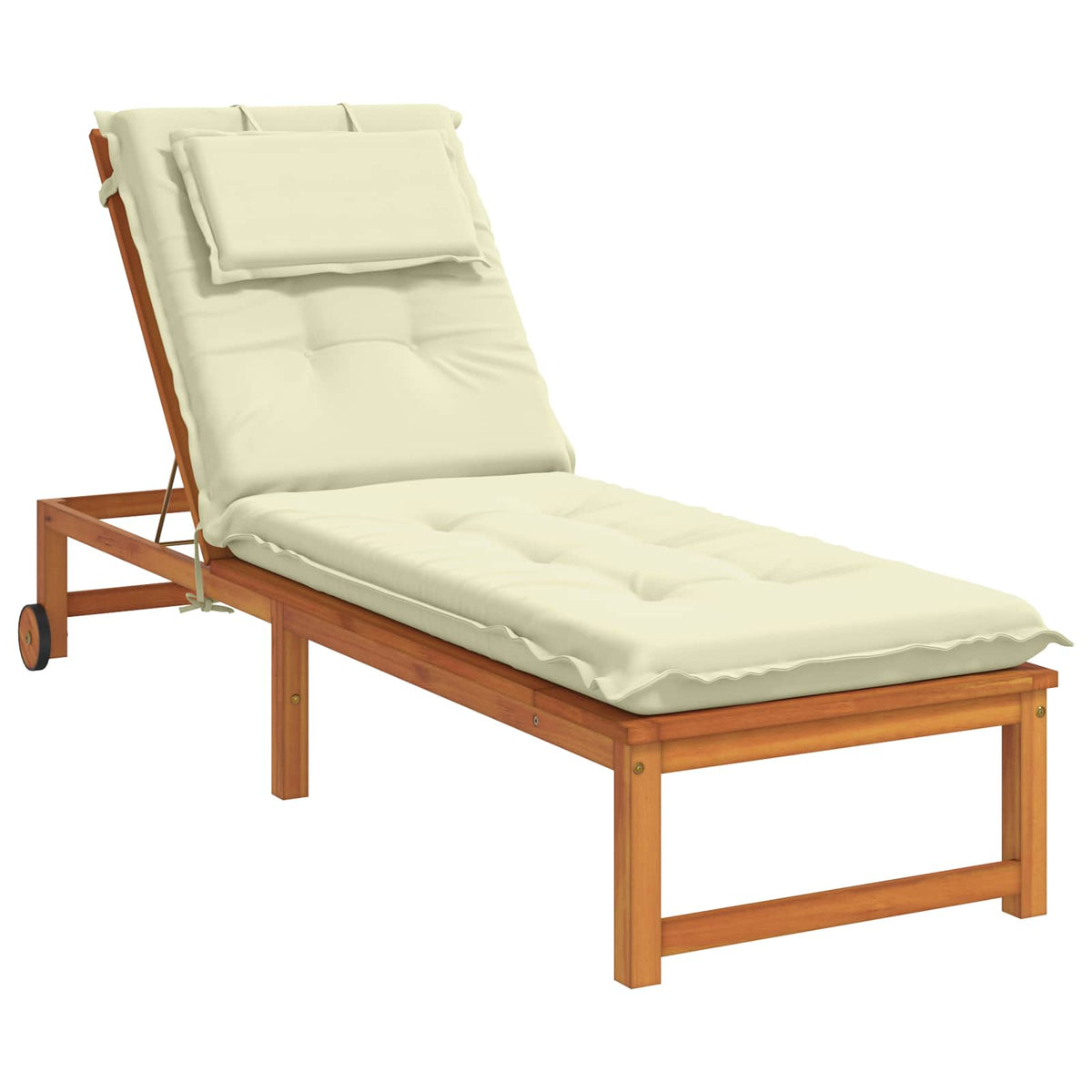Sunlounger Cushion GEMERT 100% Polyester Cream 190 x 50 x 9 cm