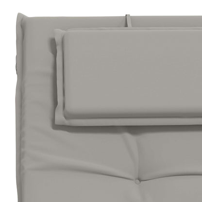 Sunlounger Cushion GEMERT 100% Polyester Grey 190 x 50 x 9 cm