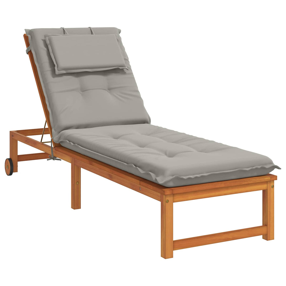 Sunlounger Cushion GEMERT 100% Polyester Grey 190 x 50 x 9 cm
