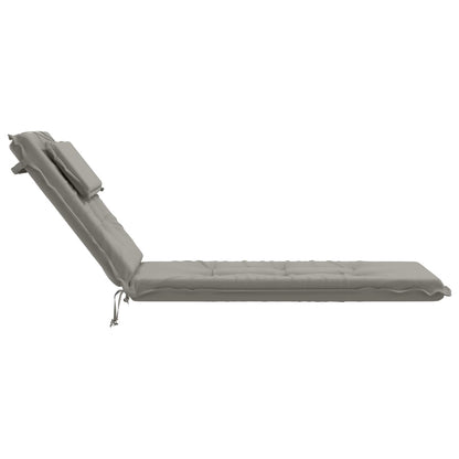 Sunlounger Cushion GEMERT 100% Polyester Grey 190 x 50 x 9 cm