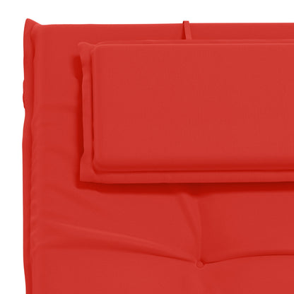 Sunlounger Cushion GEMERT 100% Polyester Red 190 x 50 x 9 cm