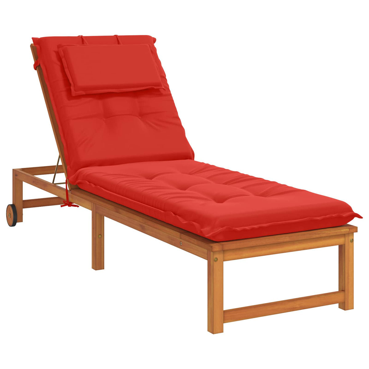 Sunlounger Cushion GEMERT 100% Polyester Red 190 x 50 x 9 cm