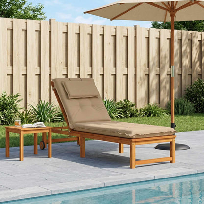 Sunlounger Cushion GEMERT 100% Polyester Sand 190 x 50 x 9 cm