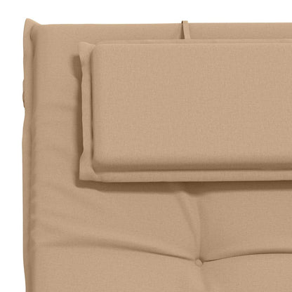 Sunlounger Cushion GEMERT 100% Polyester Sand 190 x 60 x 9 cm