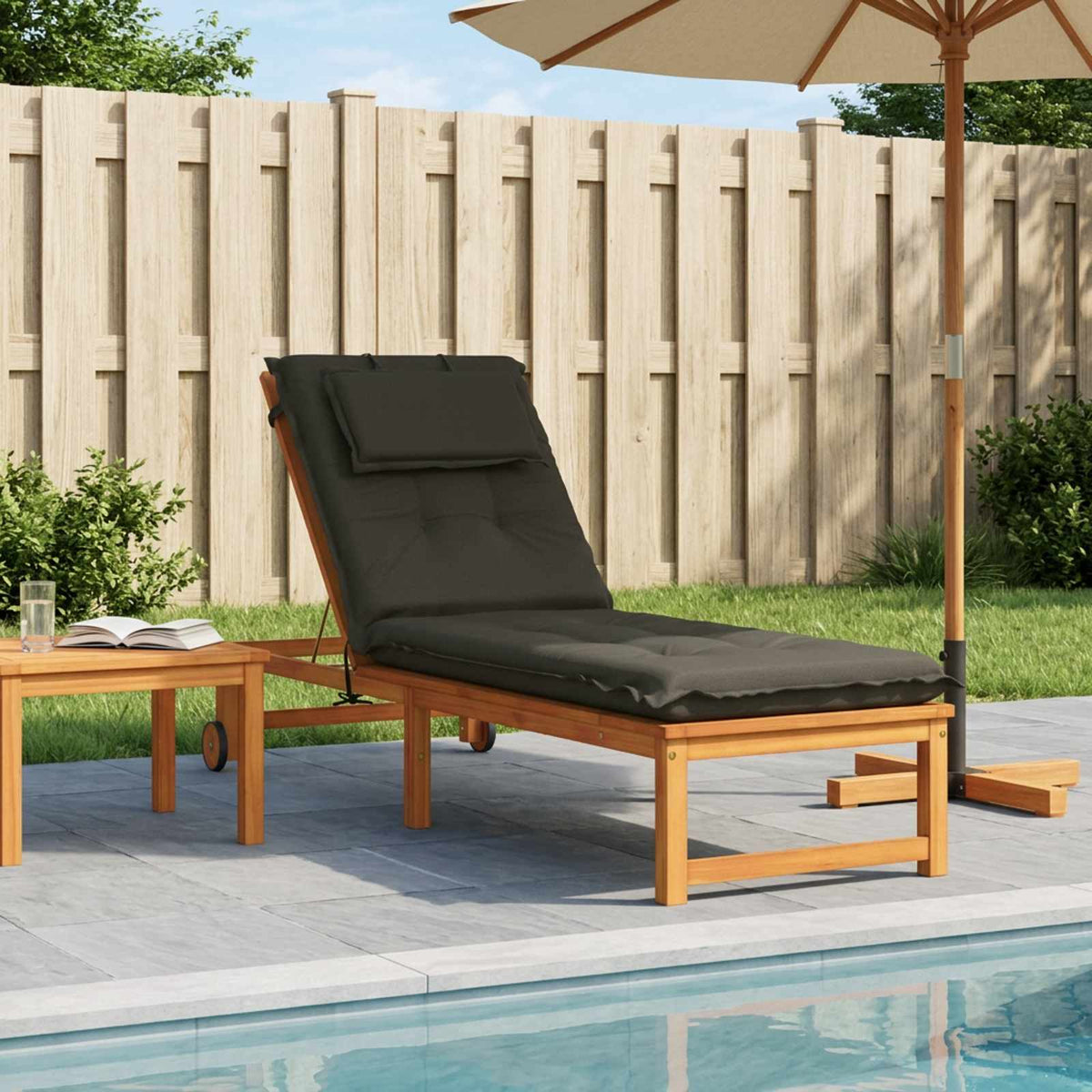 Sunlounger Cushion GEMERT 100% Polyester Anthracite