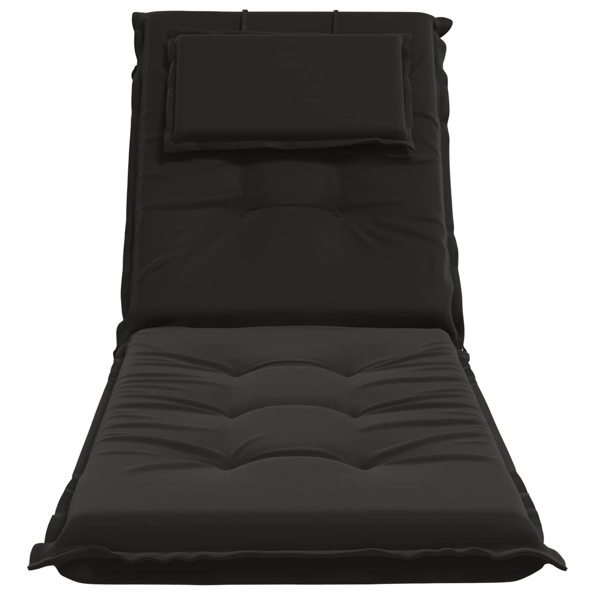 Sunlounger Cushion GEMERT 100% Polyester Black 190 x 60 x 9 cm