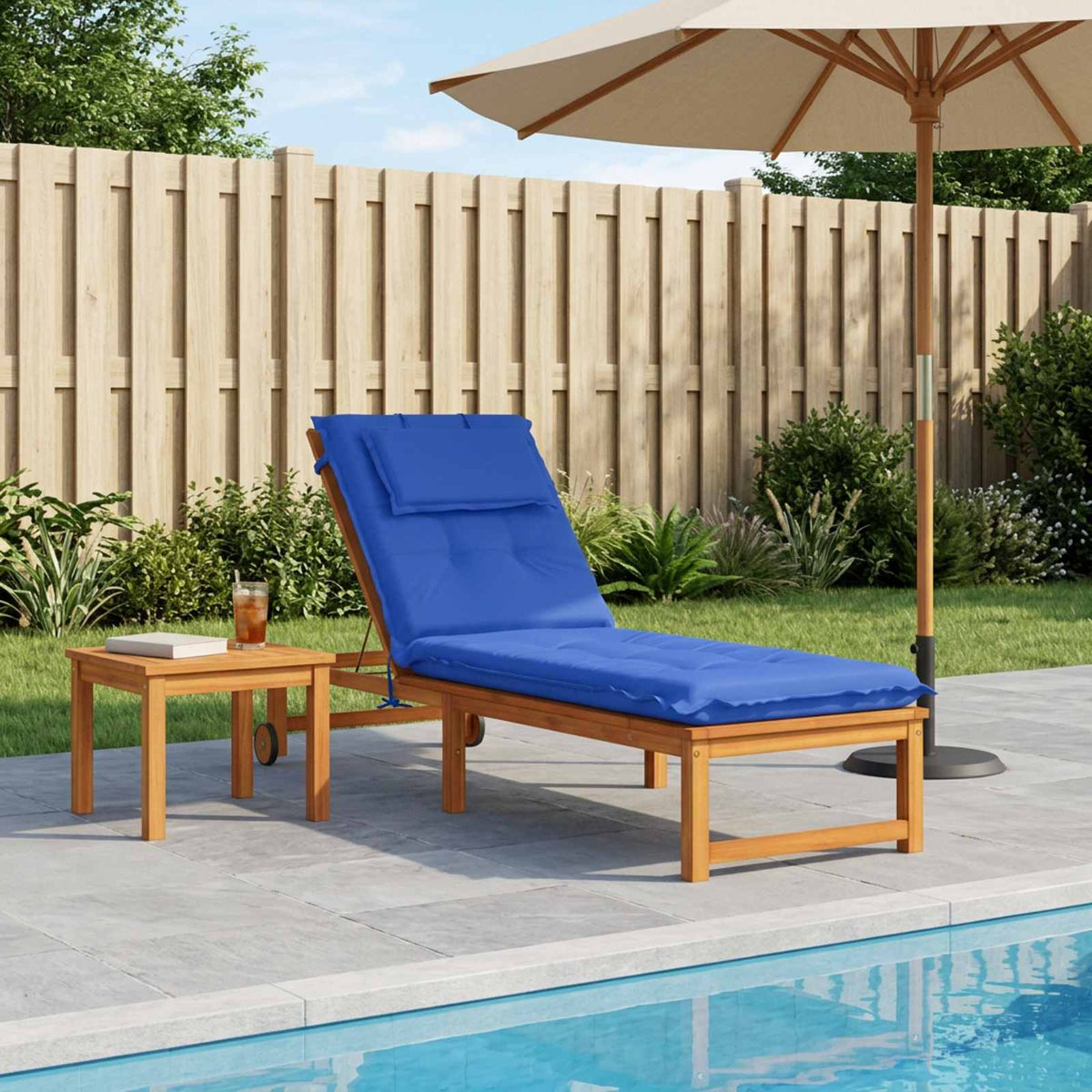 Sunlounger Cushion GEMERT 100% Polyester Royal Blue