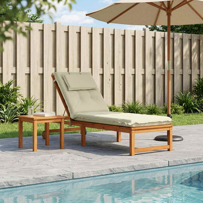 Sunlounger Cushion GEMERT 100% Polyester Cream 190 x 50 x 9 cm