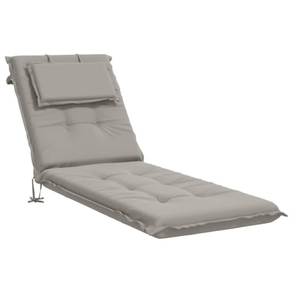 Sunlounger Cushion GEMERT 100% Polyester Grey 190 x 60 x 9 cm