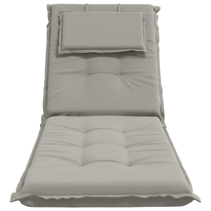 Sunlounger Cushion GEMERT 100% Polyester Grey 190 x 60 x 9 cm