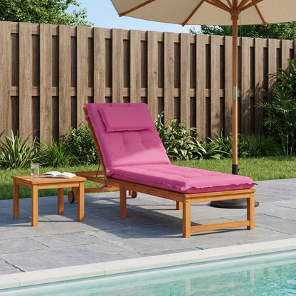 Sunlounger Cushion GEMERT 100% Polyester Pink 190 x 60 x 9 cm