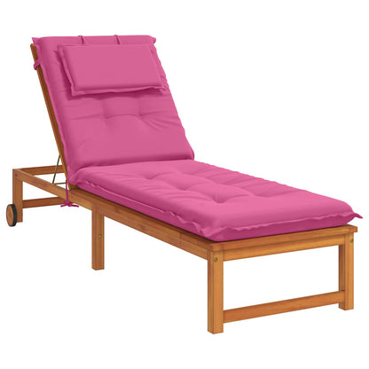 Sunlounger Cushion GEMERT 100% Polyester Pink 190 x 60 x 9 cm