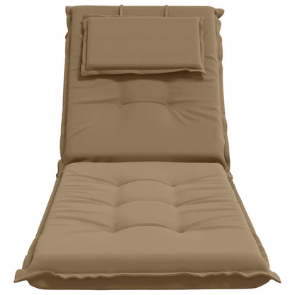 Sunlounger Cushion GEMERT 100% Polyester Taupe 190 x 60 x 9 cm