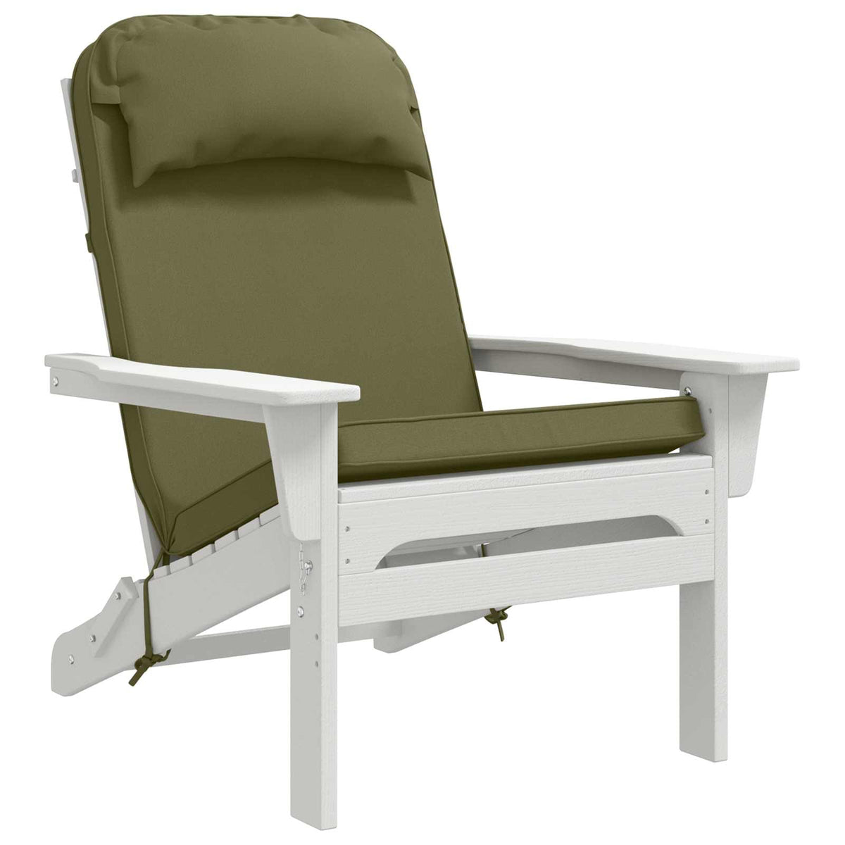 Sun Lounger Cushion 100% Polyester Olive Green 55 x 124 x 5 cm