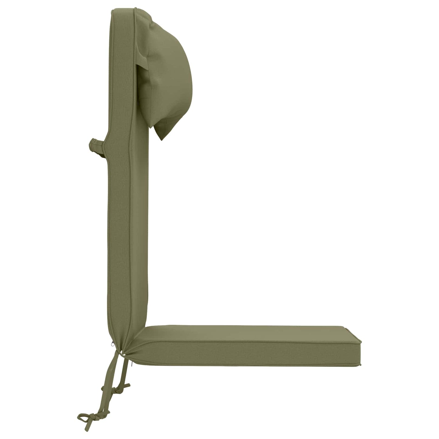 Sun Lounger Cushion 100% Polyester Olive Green 55 x 124 x 5 cm