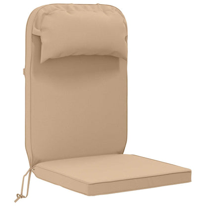 Sun Lounger Cushion 100% Polyester Sand 55 x 124 x 5 cm