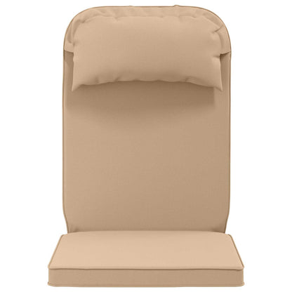 Sun Lounger Cushion 100% Polyester Sand 55 x 124 x 5 cm