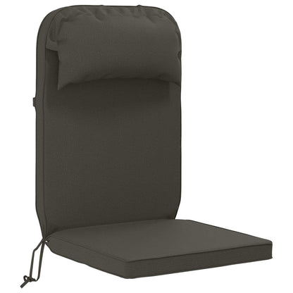 Sun Lounger Cushion 100% Polyester Anthracite 55 x 124 x 5 cm