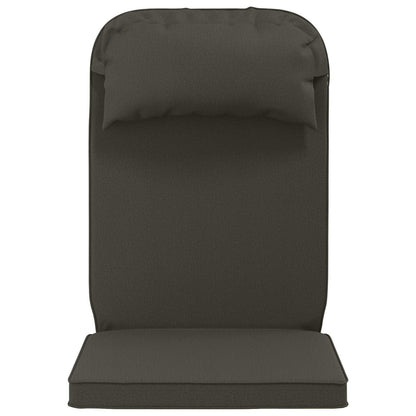 Sun Lounger Cushion 100% Polyester Anthracite 55 x 124 x 5 cm