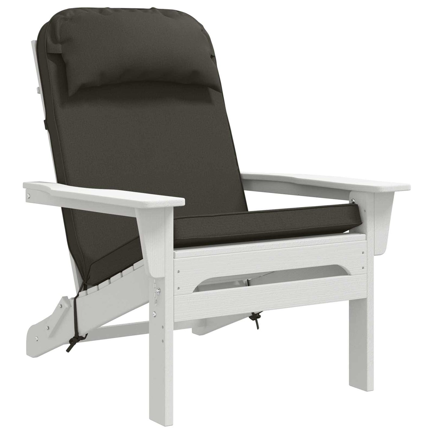 Sun Lounger Cushion 100% Polyester Anthracite 55 x 124 x 5 cm