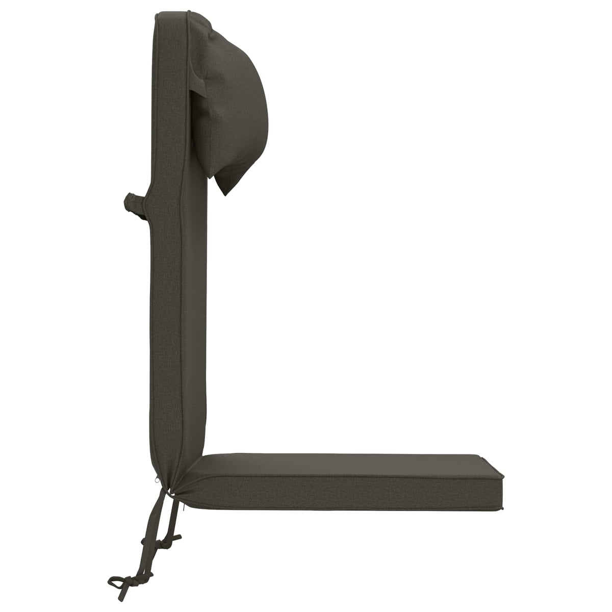 Sun Lounger Cushion 100% Polyester Anthracite 55 x 124 x 5 cm