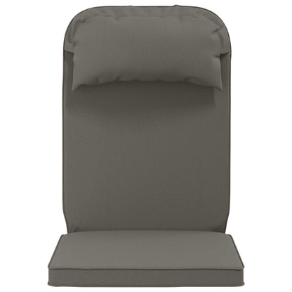 Sun Lounger Cushion 100% Polyester Grey 55 x 124 x 5 cm