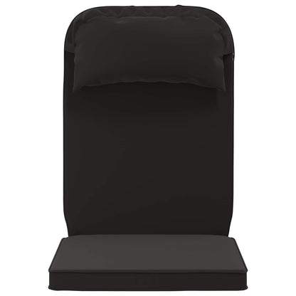 Sun Lounger Cushion 100% Polyester Black 55 x 124 x 5 cm
