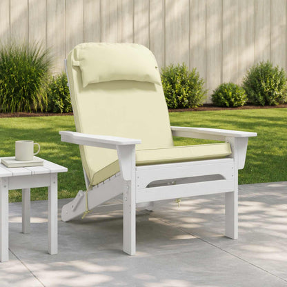 Sun Lounger Cushion 100% Polyester Cream 55 x 124 x 5 cm