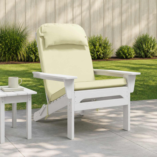 Sun Lounger Cushion 100% Polyester Cream 55 x 124 x 5 cm