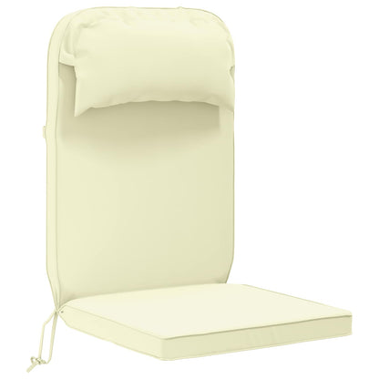 Sun Lounger Cushion 100% Polyester Cream 55 x 124 x 5 cm
